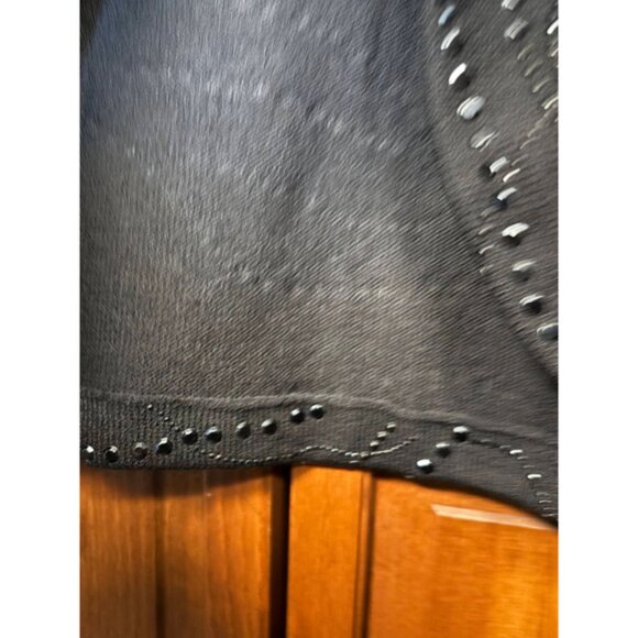 St. John Evening Sparkle Paillettes Maxi Skirt Beaded Embellishments Black W 8 - Picture 8 of 8